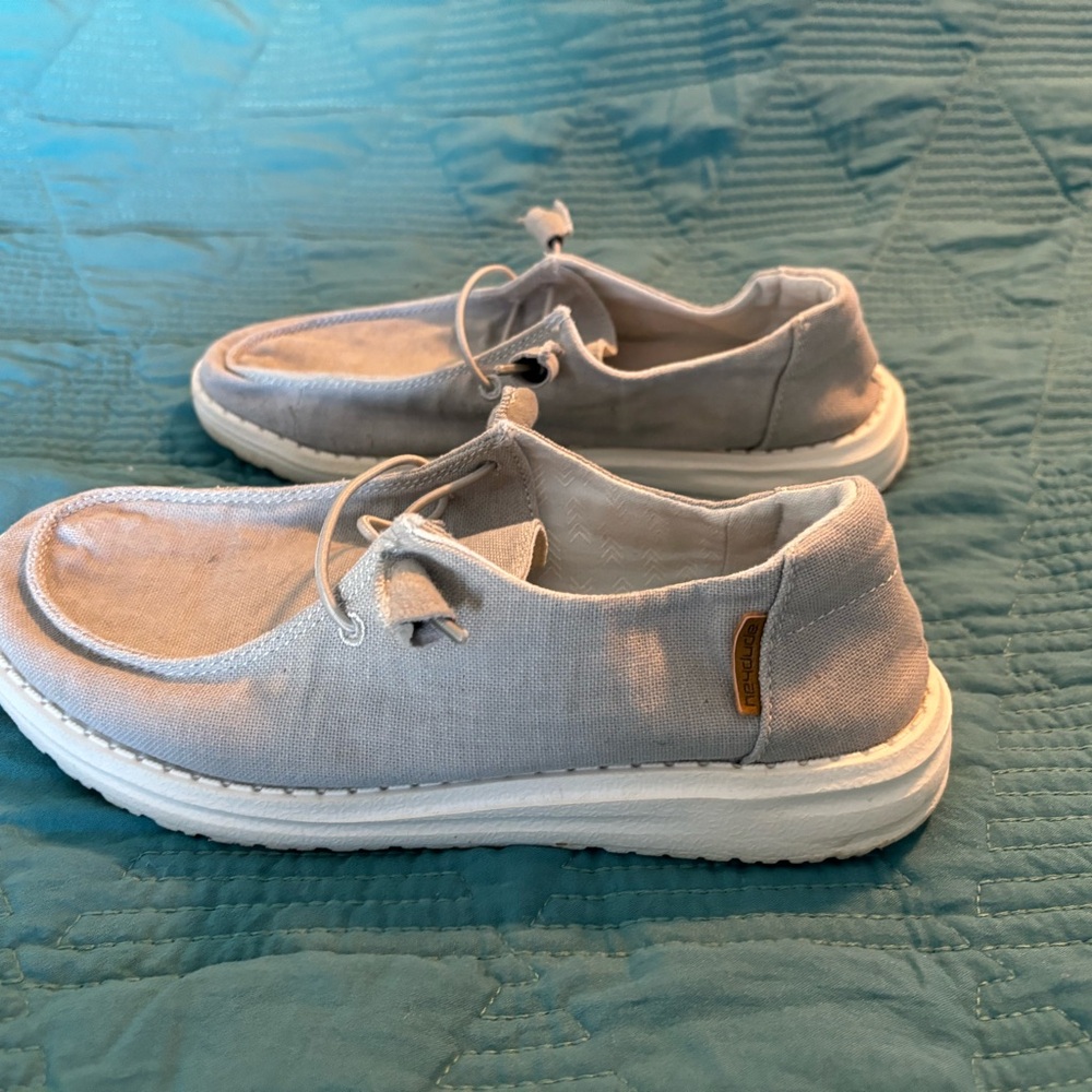 Gray women's hey dudes size 6